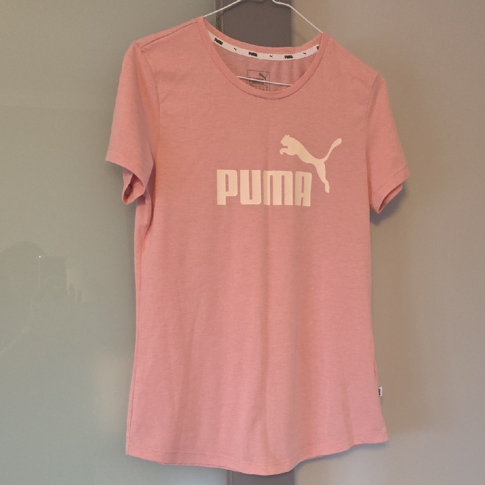 NWOT Puma Women's Light Pink Tee with White Logo